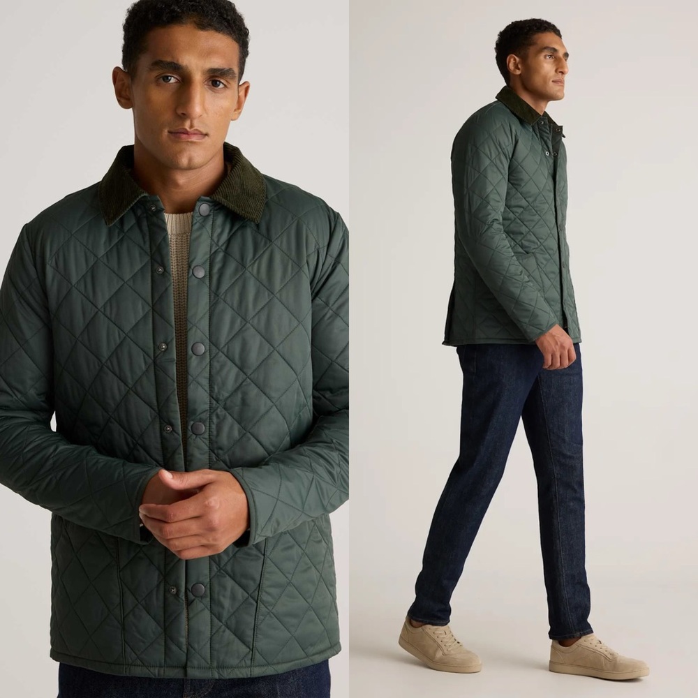 Quince Men’s Featherless Quilted Jacket in Verdant Pine Green - L